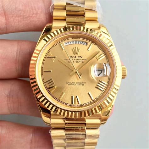 rolex day date yellow gold replica|rolex dupe alternative.